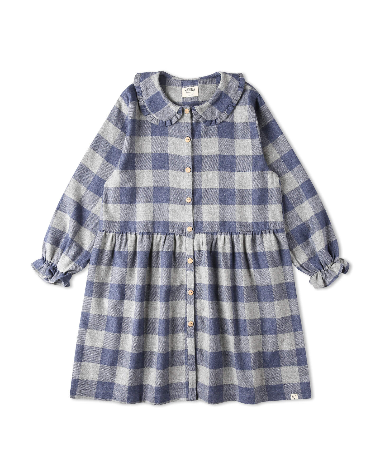 Flannel Collar Dress plaid check