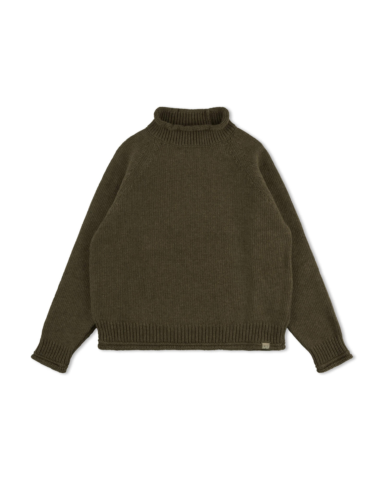 Raglan High Neck Sweater olive