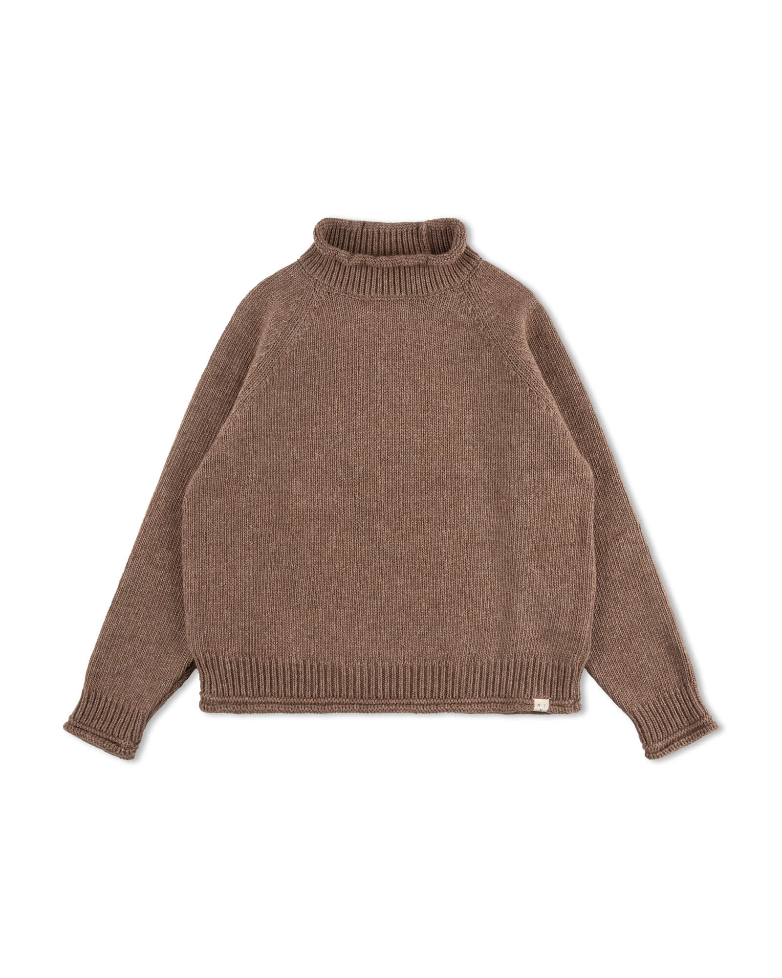 Raglan High Neck Sweater sepia