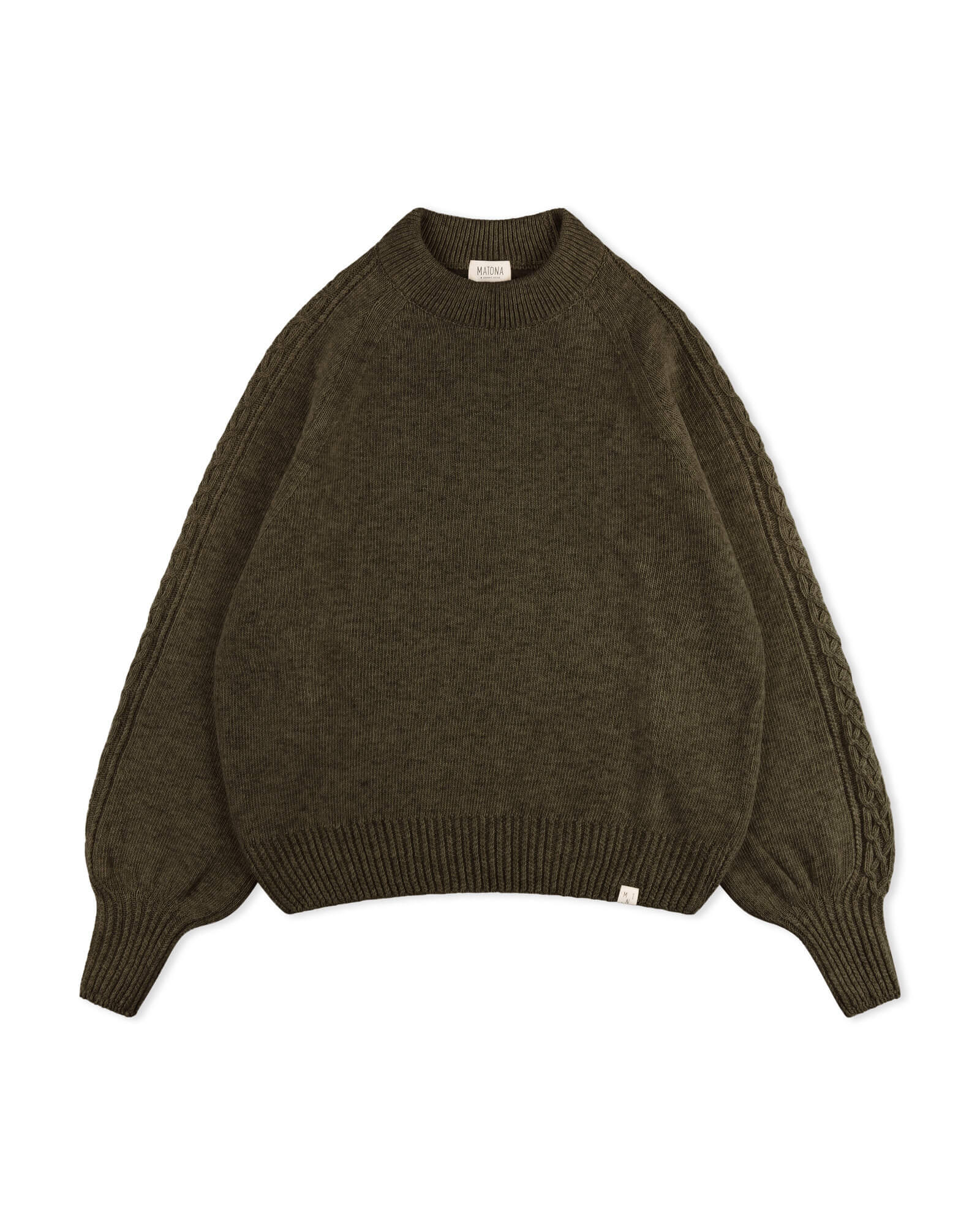 Cable Knit Sweater olive