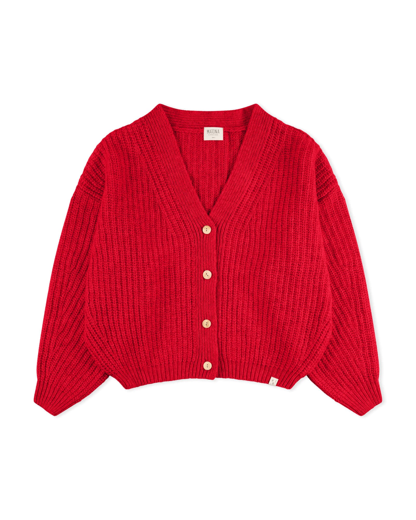 Organic Knit Cardigan poppy