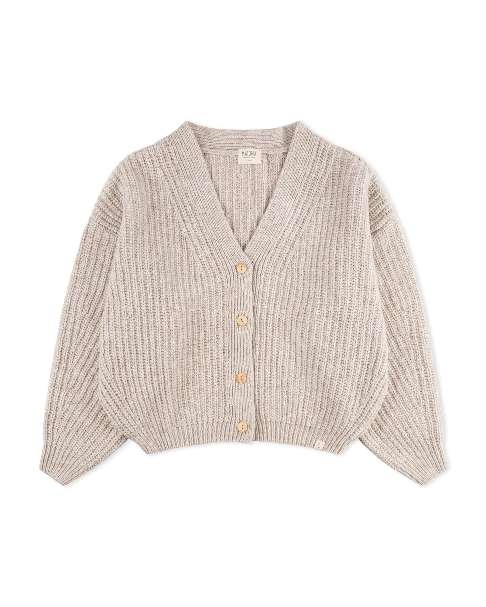 Organic Knit Cardigan salt