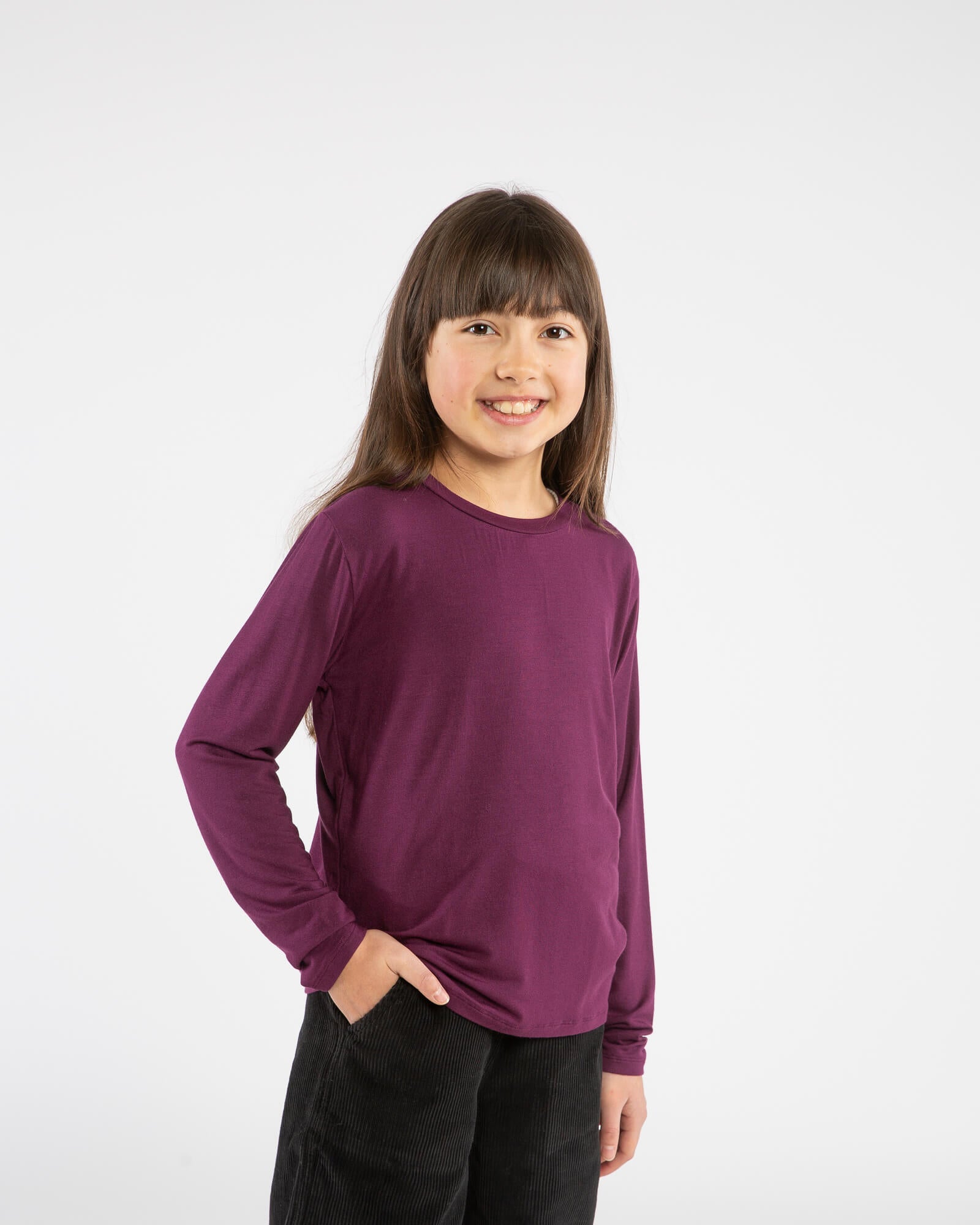 Modal Longsleeve aubergine