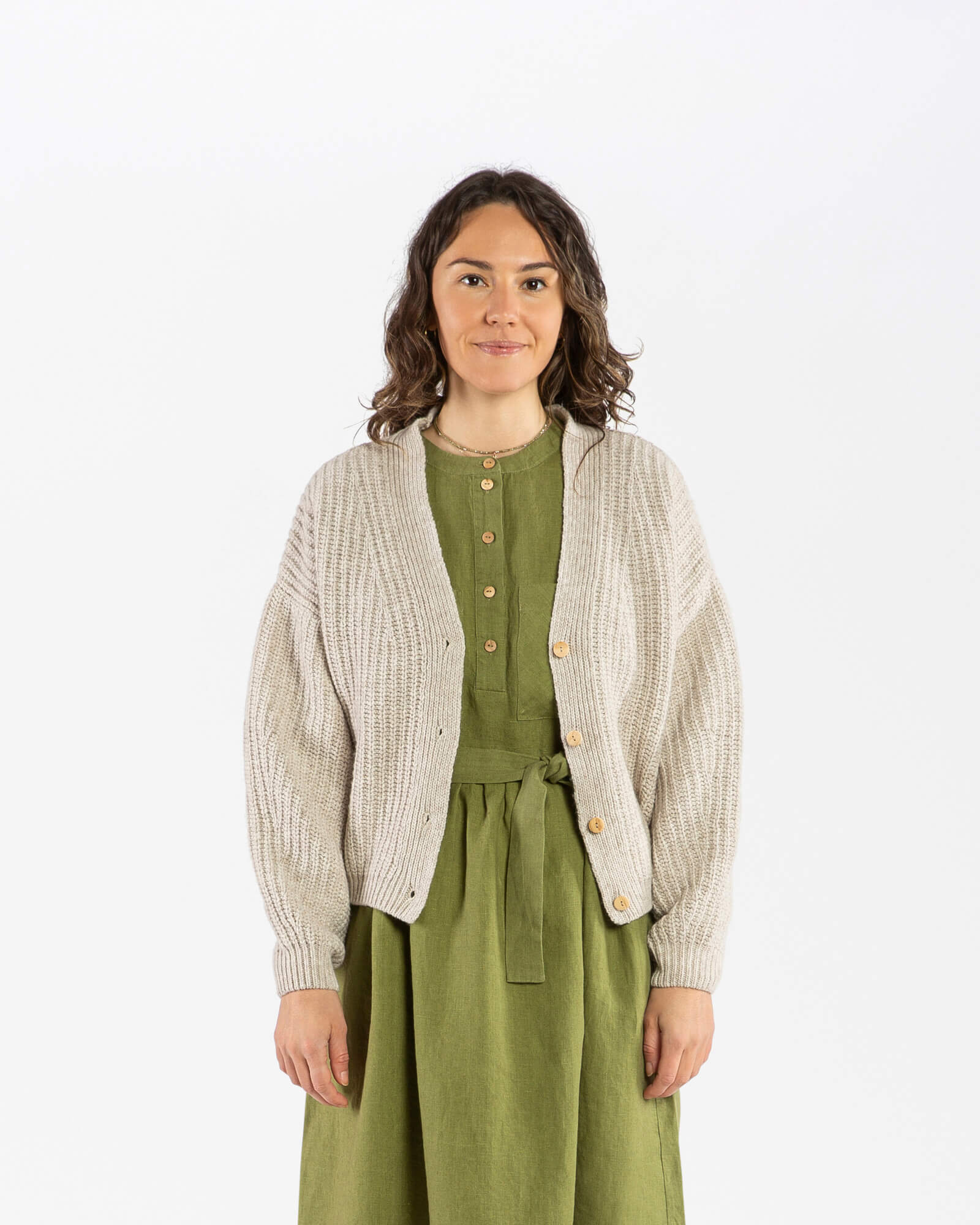 Organic Knit Cardigan salt