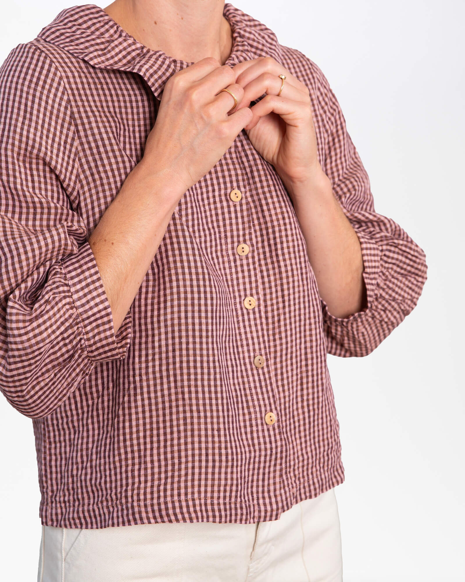 Ruffled Collar Blouse heather