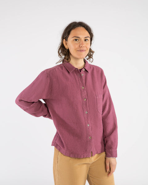blackberry dress shirt Wrinkle-Free Lawrence Shirt Blackberry Gingham