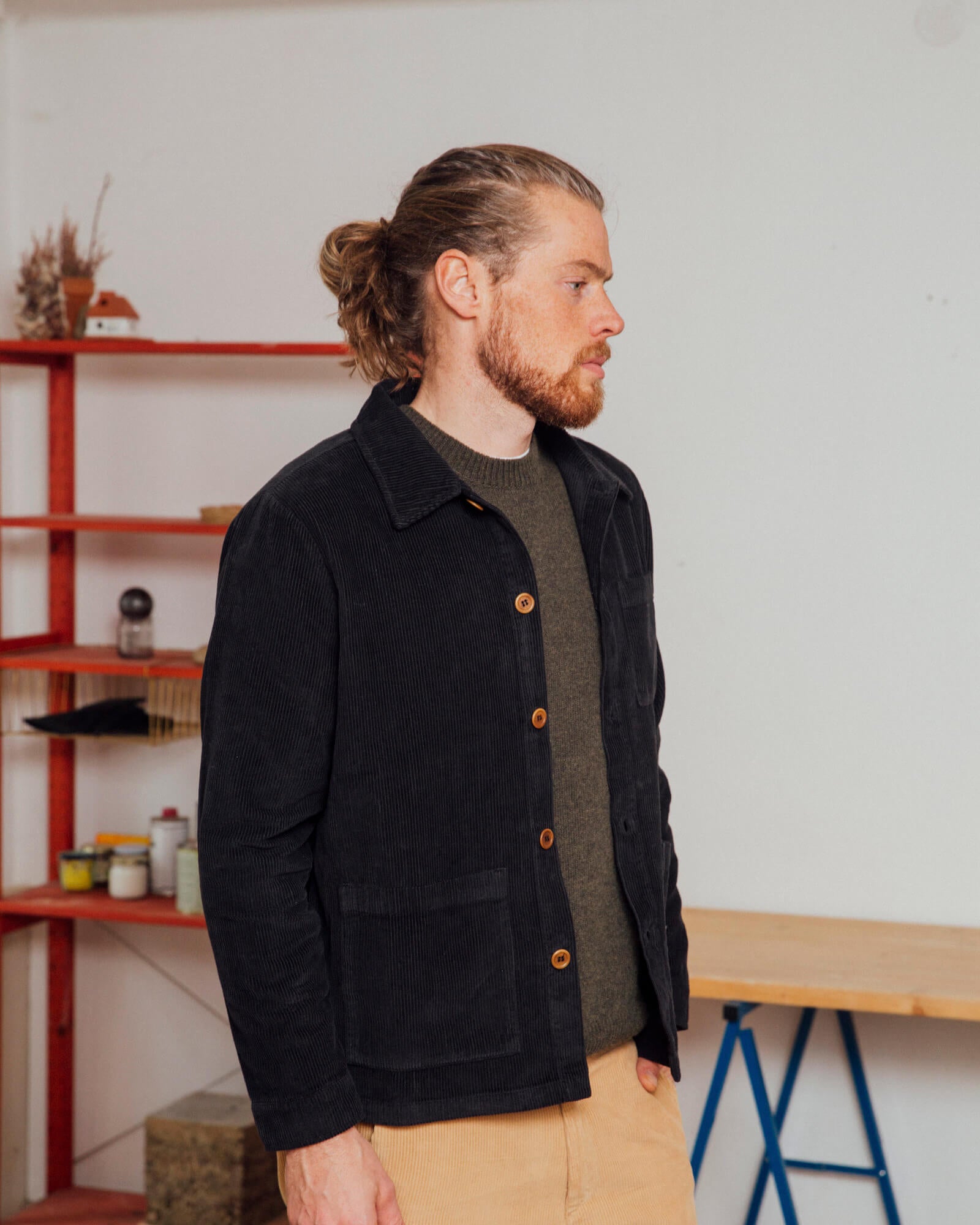 Corduroy Workwear Jacket black