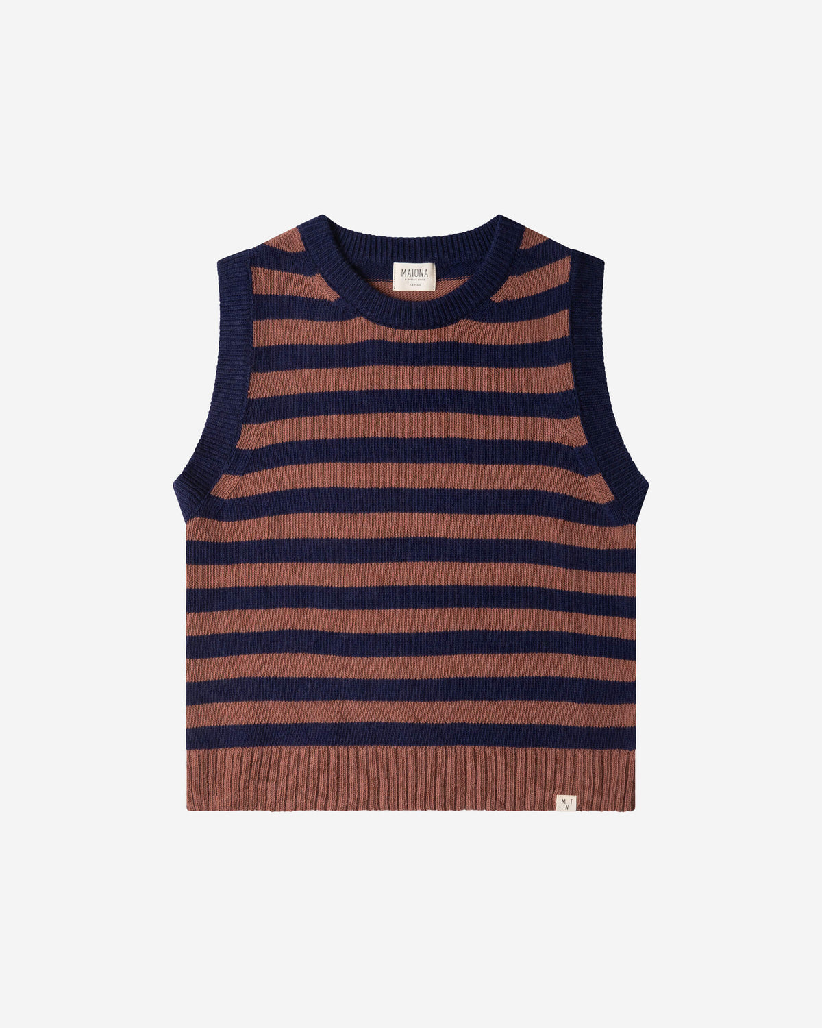 Wool Tank navy striped