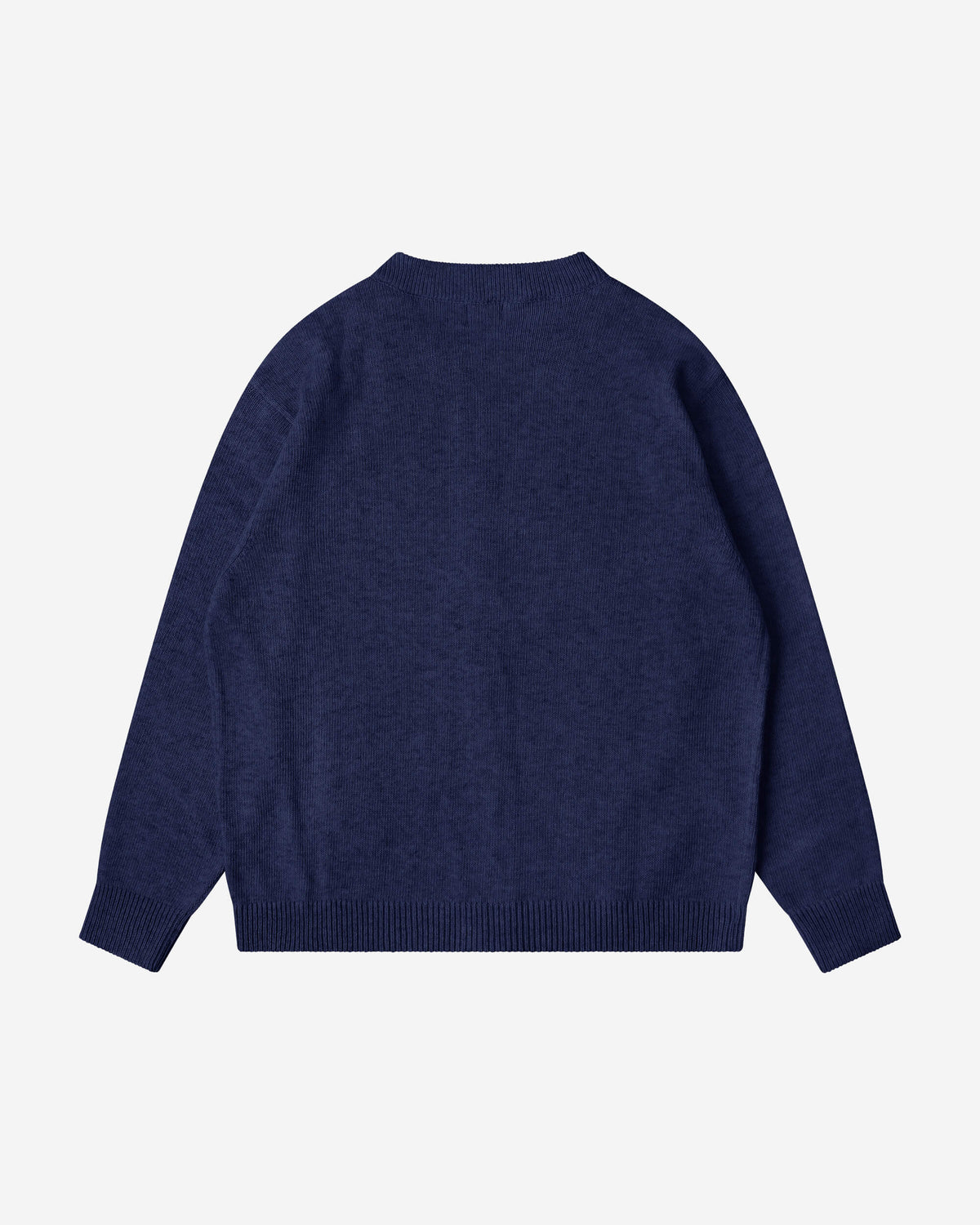 Wool Zip Cardigan navy