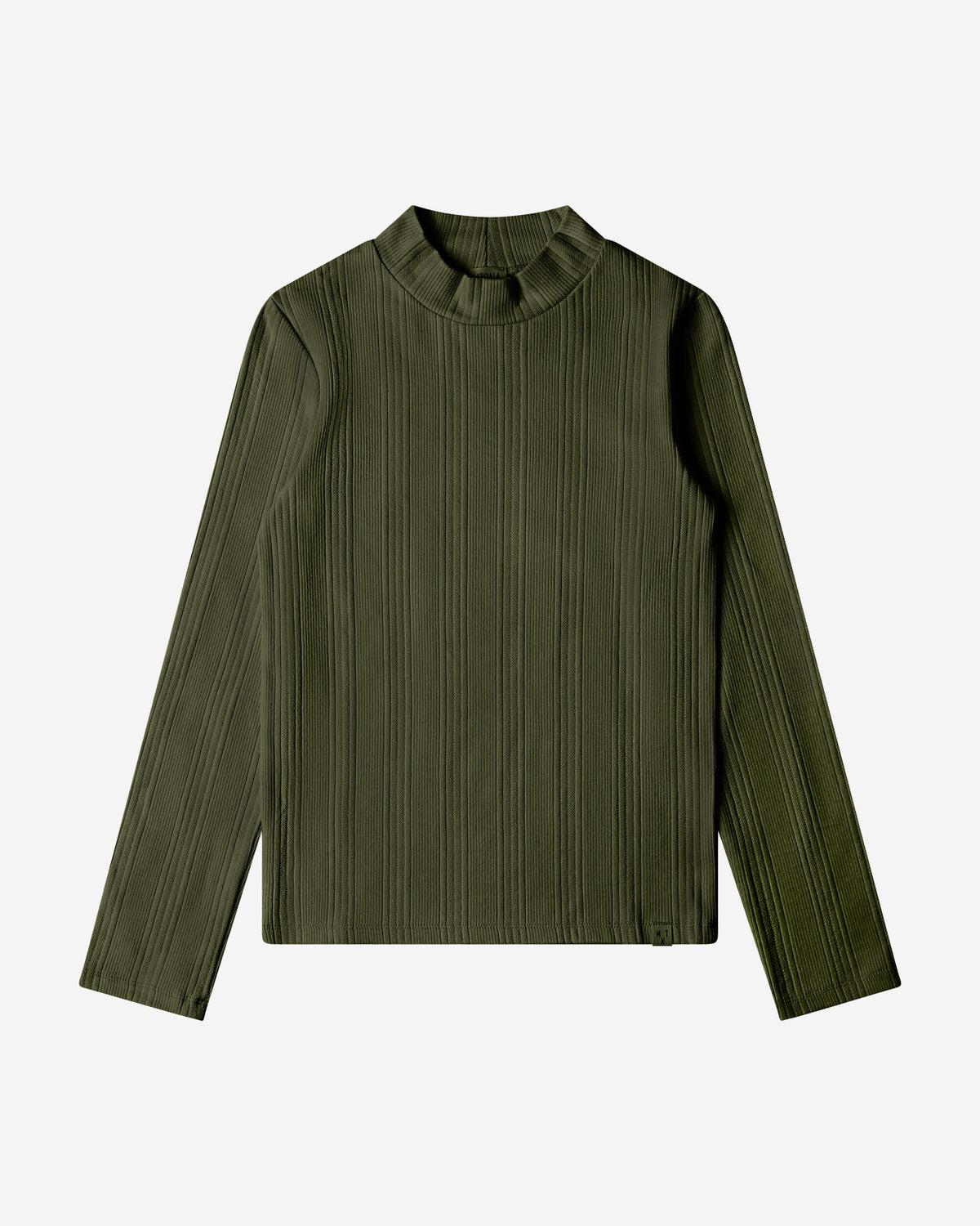 Collared Rib Longsleeve bronze green