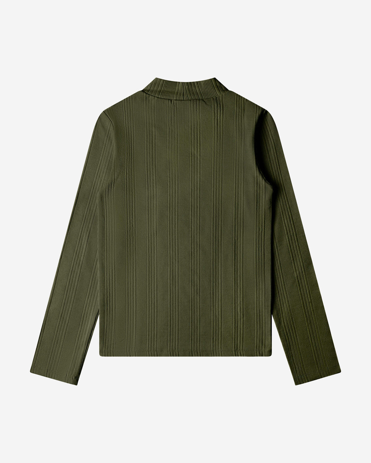 Collared Rib Longsleeve bronze green