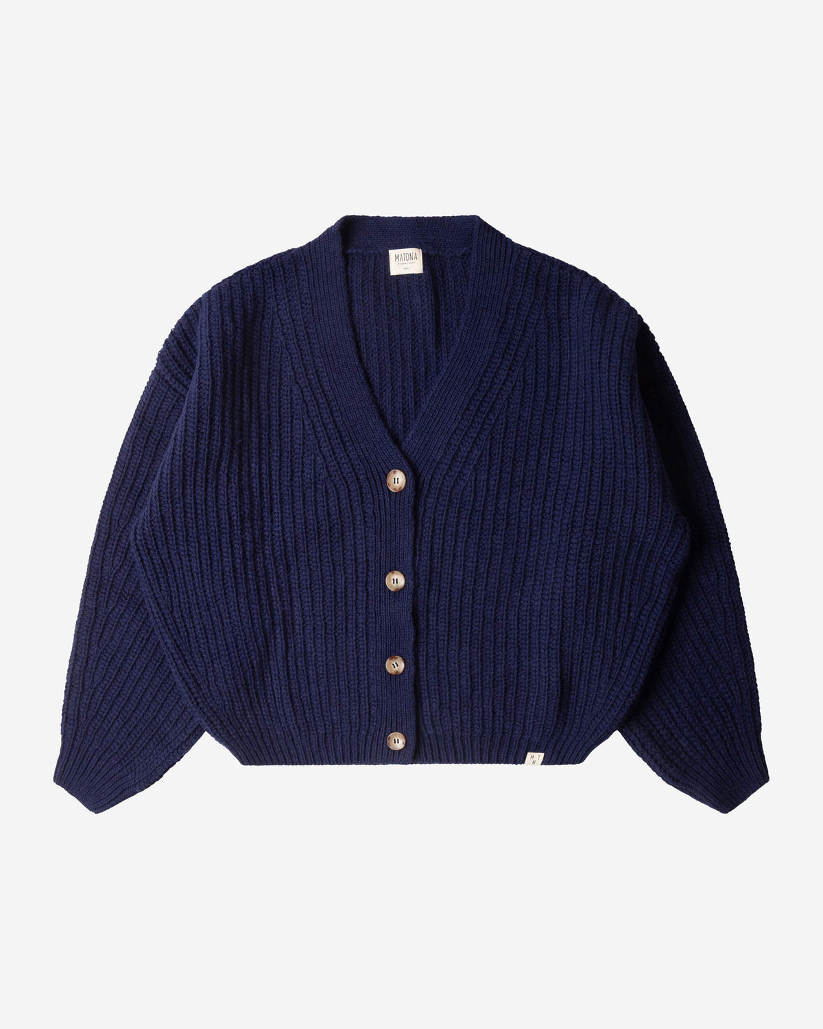 Organic Knit Cardigan navy