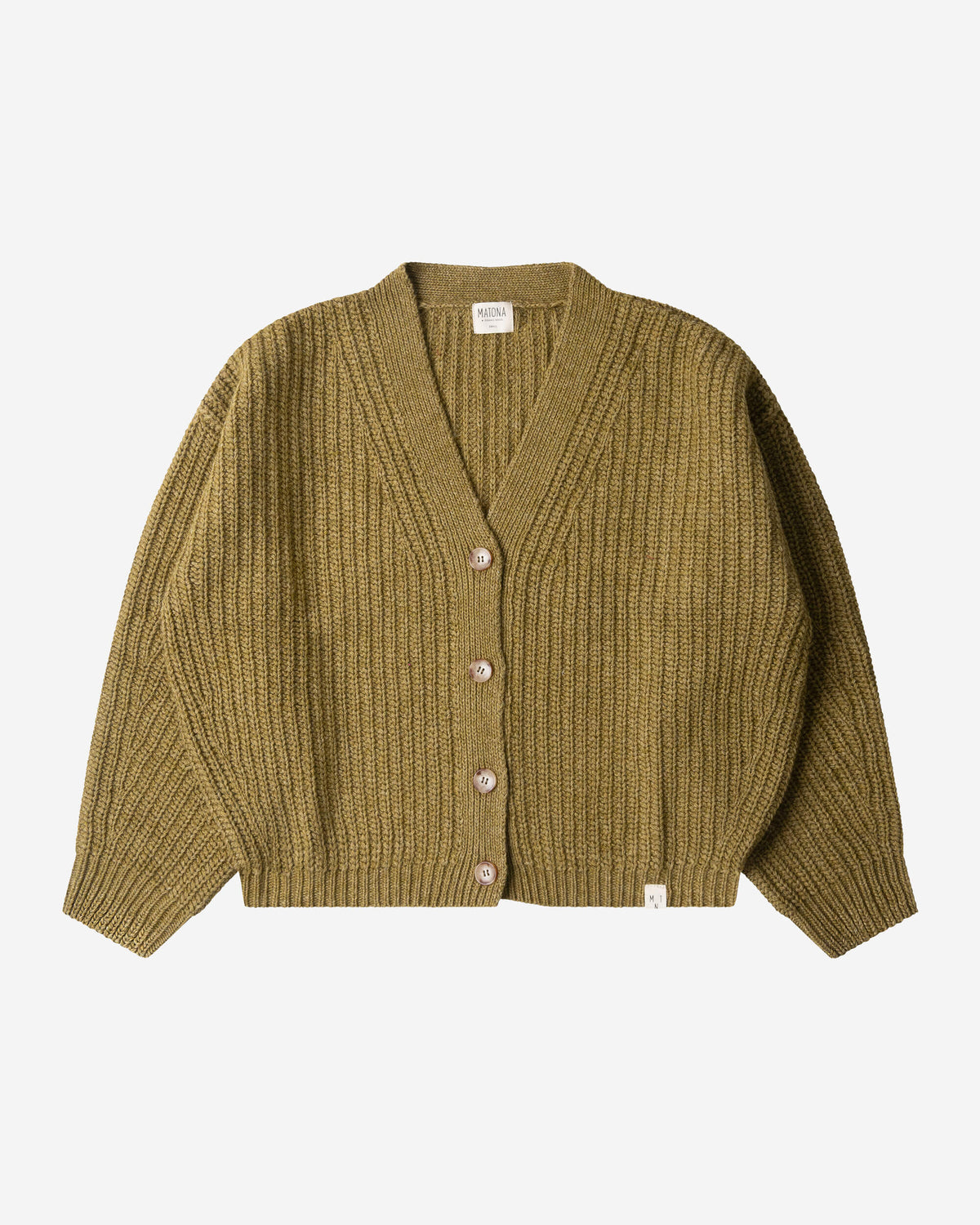Organic Knit Cardigan pear