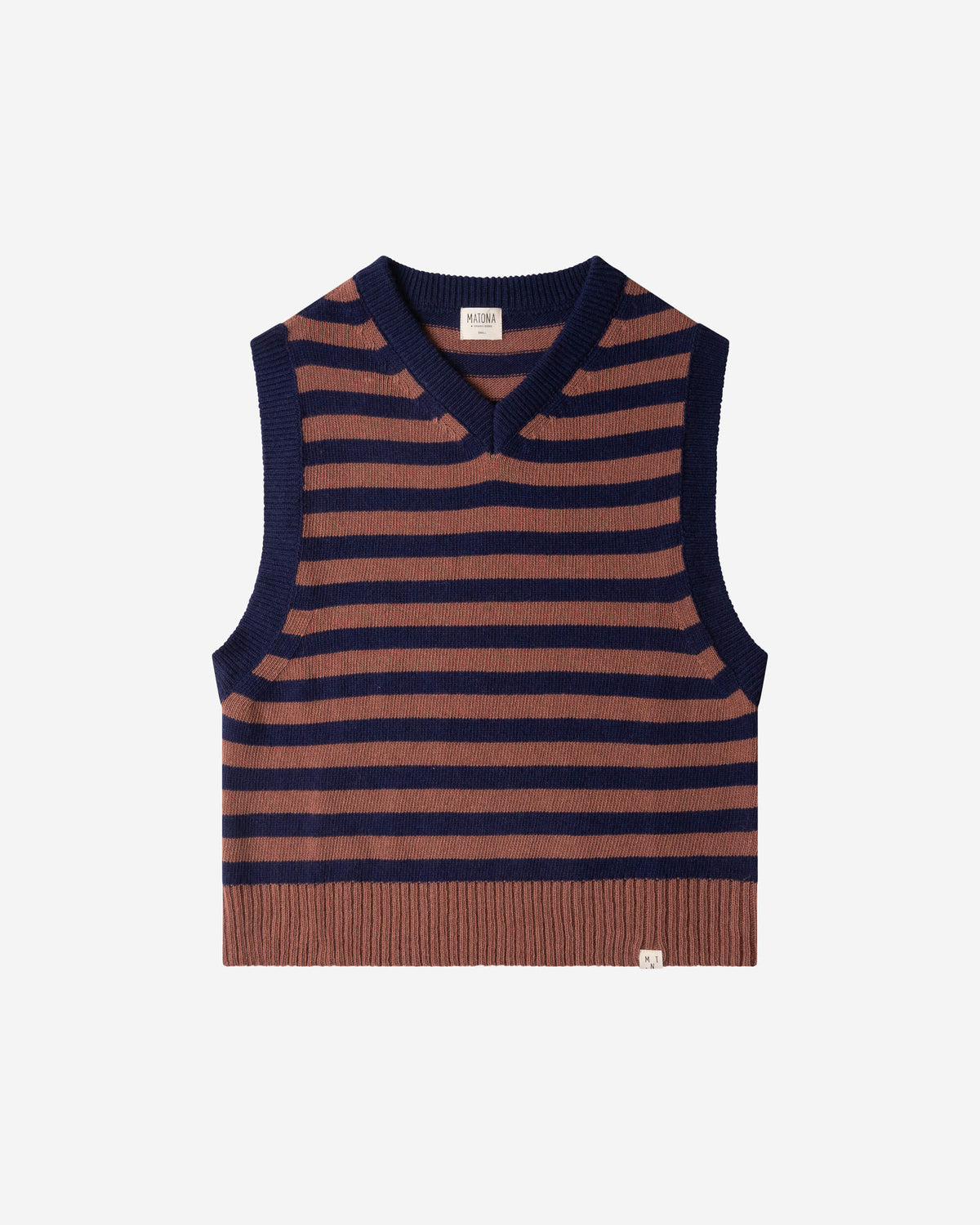 V-Neck Tank navy striped