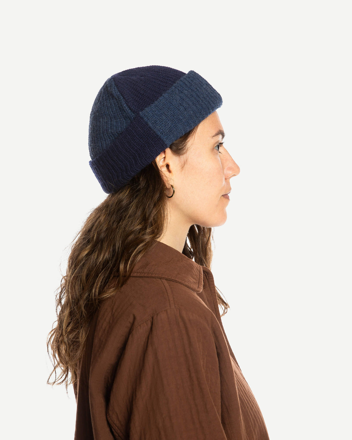 Fisherman Beanie blue melange - navy