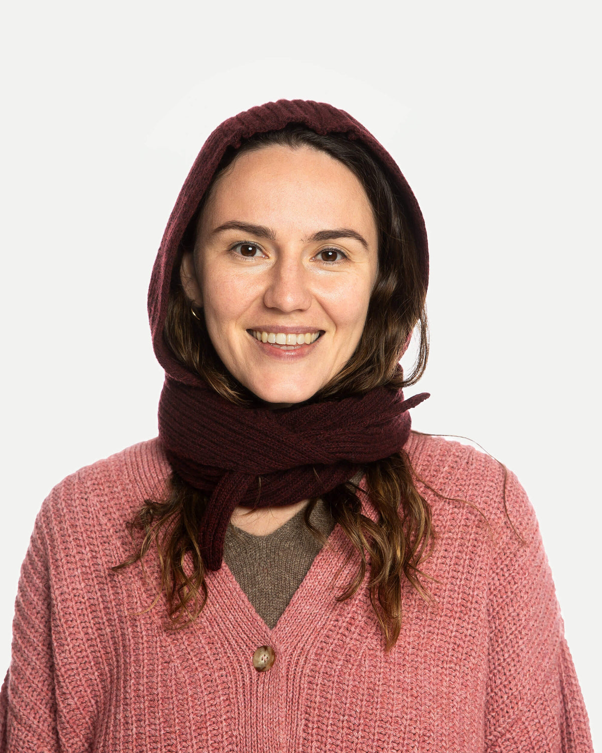 Hooded Scarf bordeaux