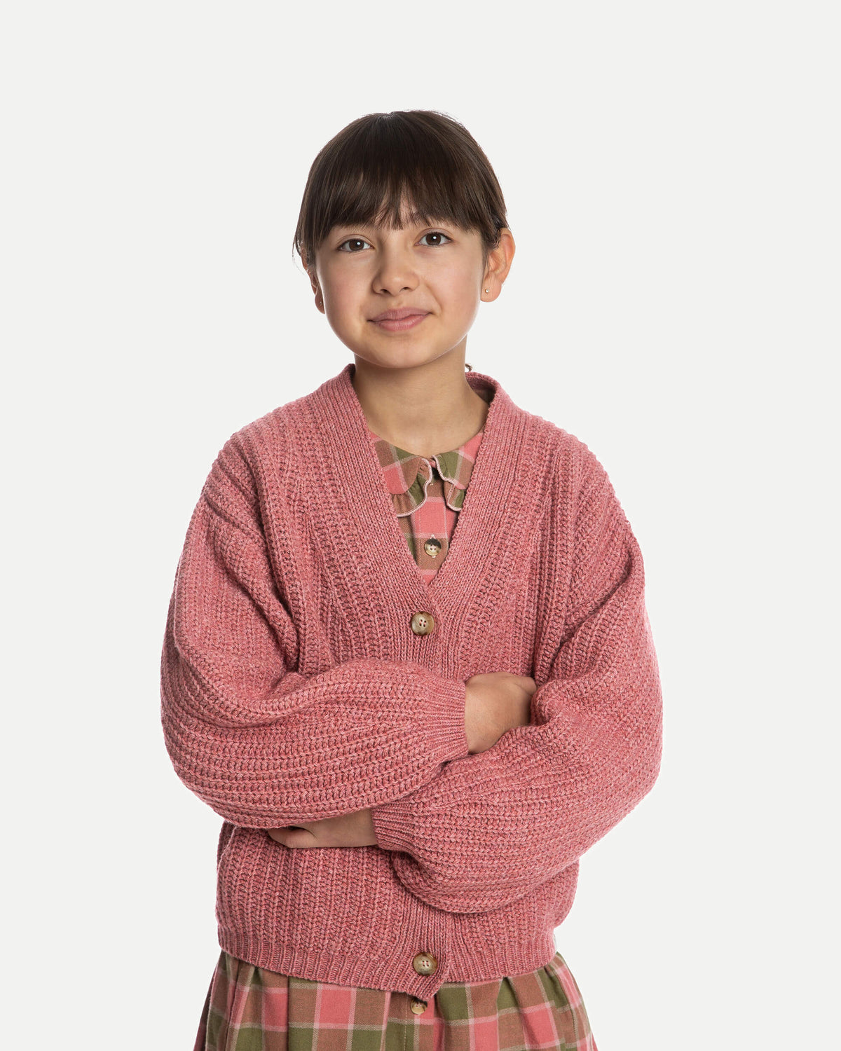 V-Neck Cardigan rose