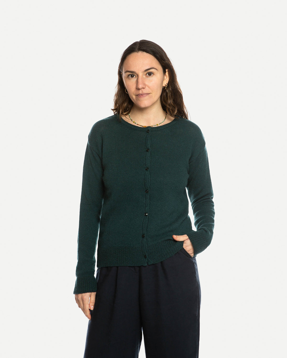 Cashmere Cardigan dark forest