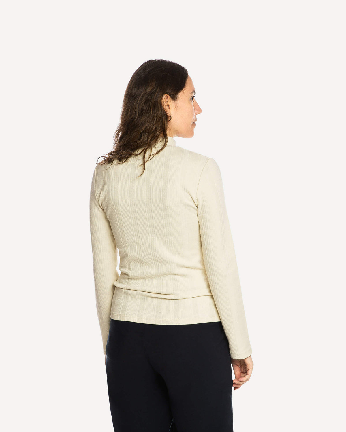 Collared Rib Longsleeve creme