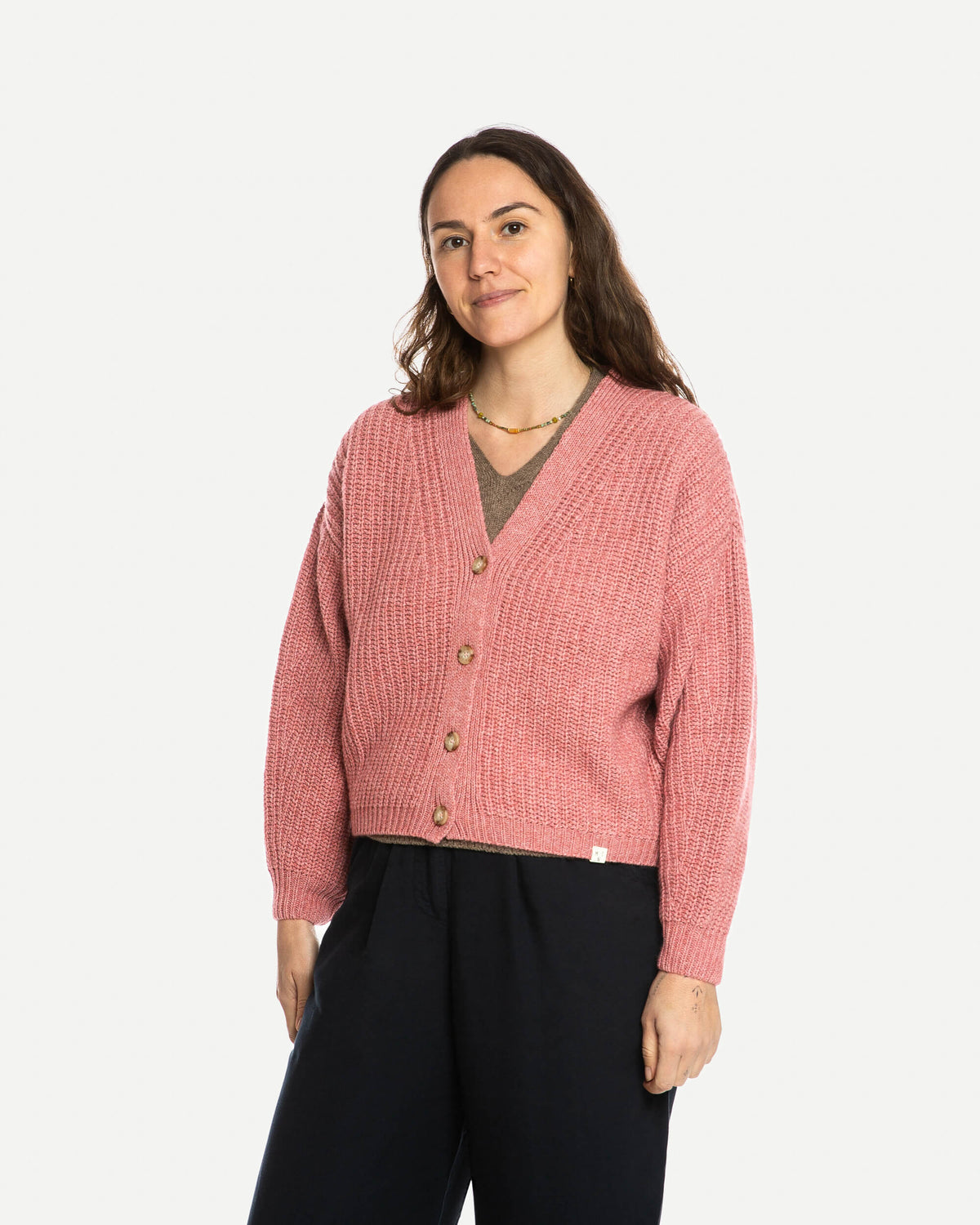 Organic Knit Cardigan rose