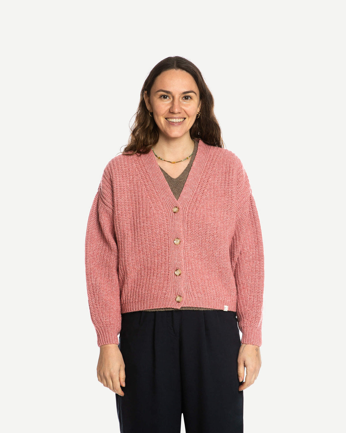 Organic Knit Cardigan rose