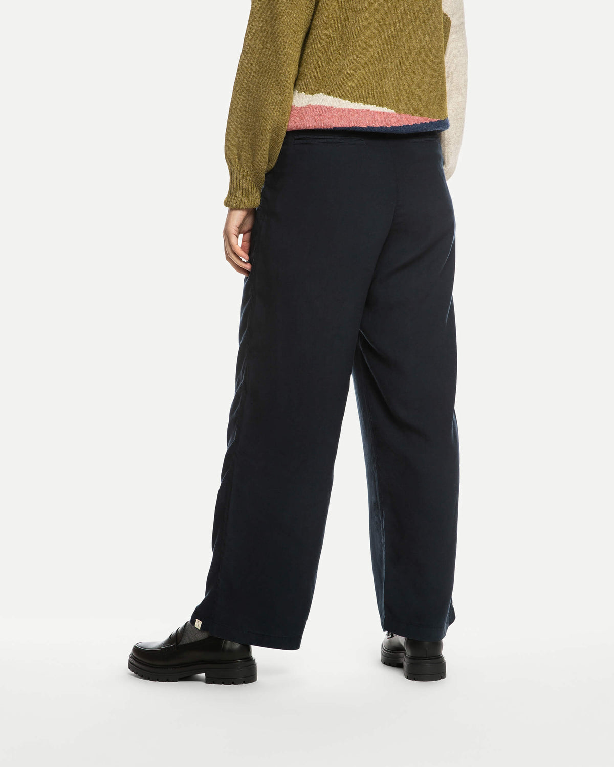 Pleated Tencel Trousers midnight blue