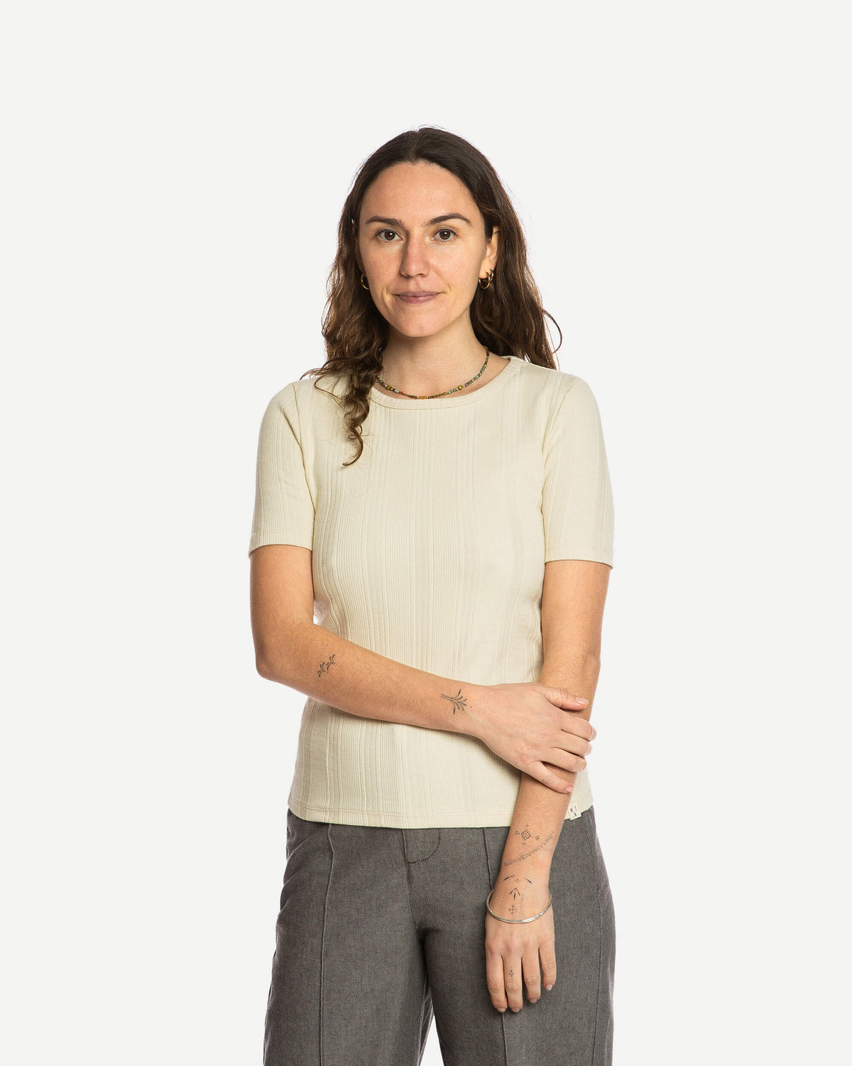 Ribbed T-Shirt creme
