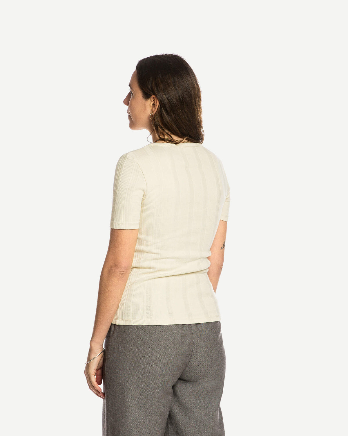 Ribbed T-Shirt creme
