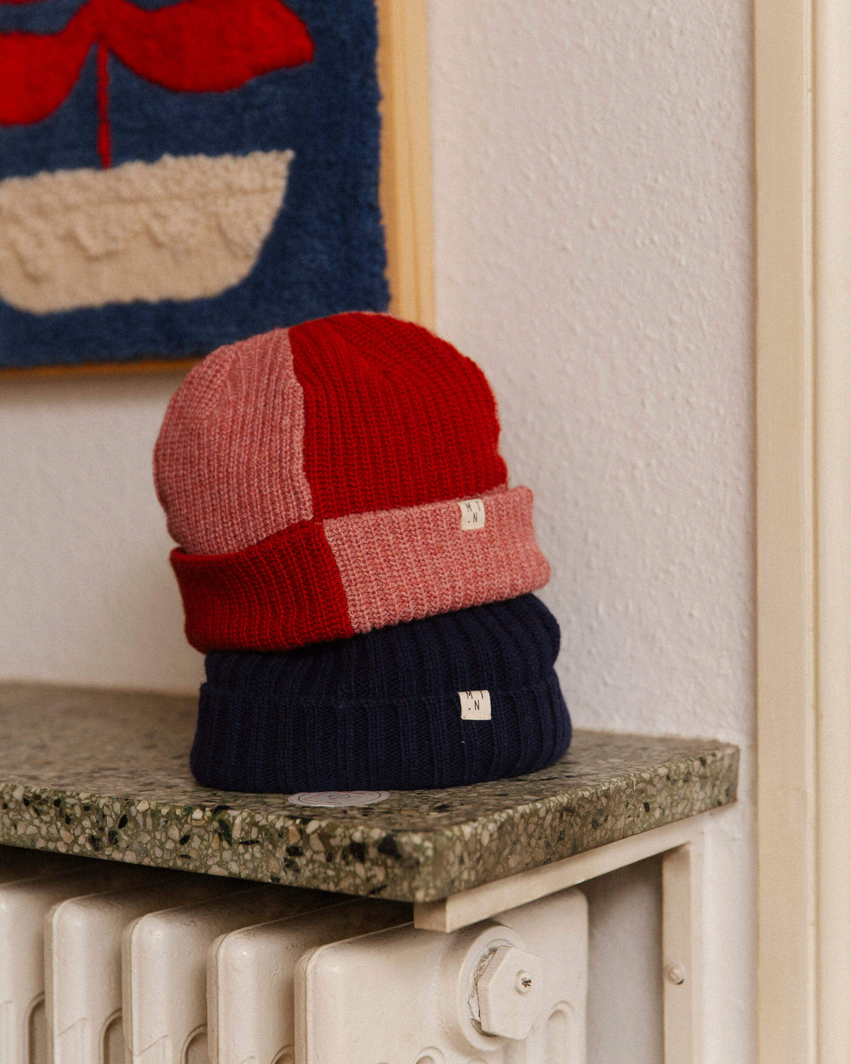 Fisherman Beanie rose - cranberry
