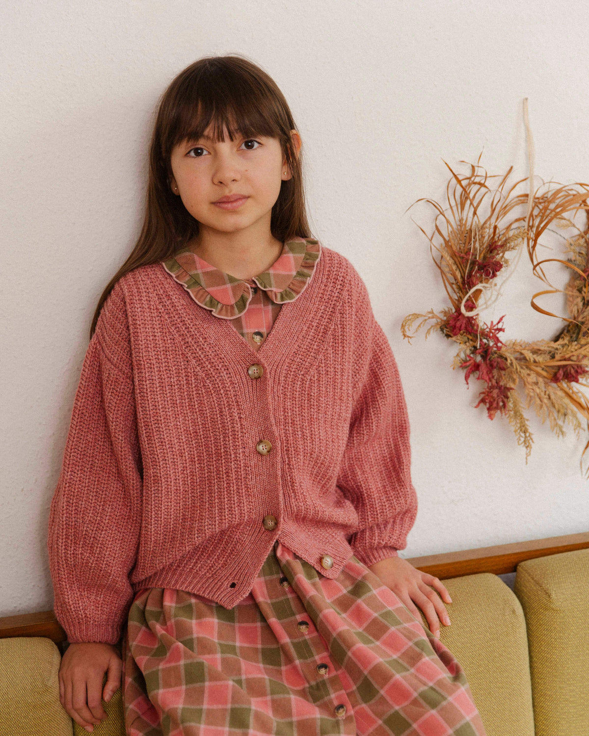 Flannel Collar Dress coast check