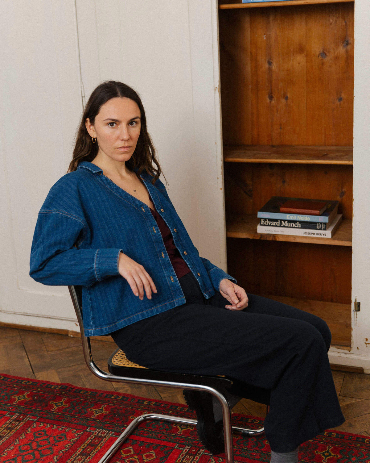 Denim Blouse herringbone