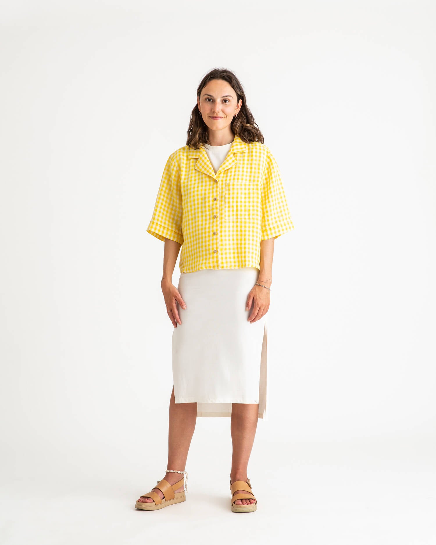 Collared Blouse yellow gingham