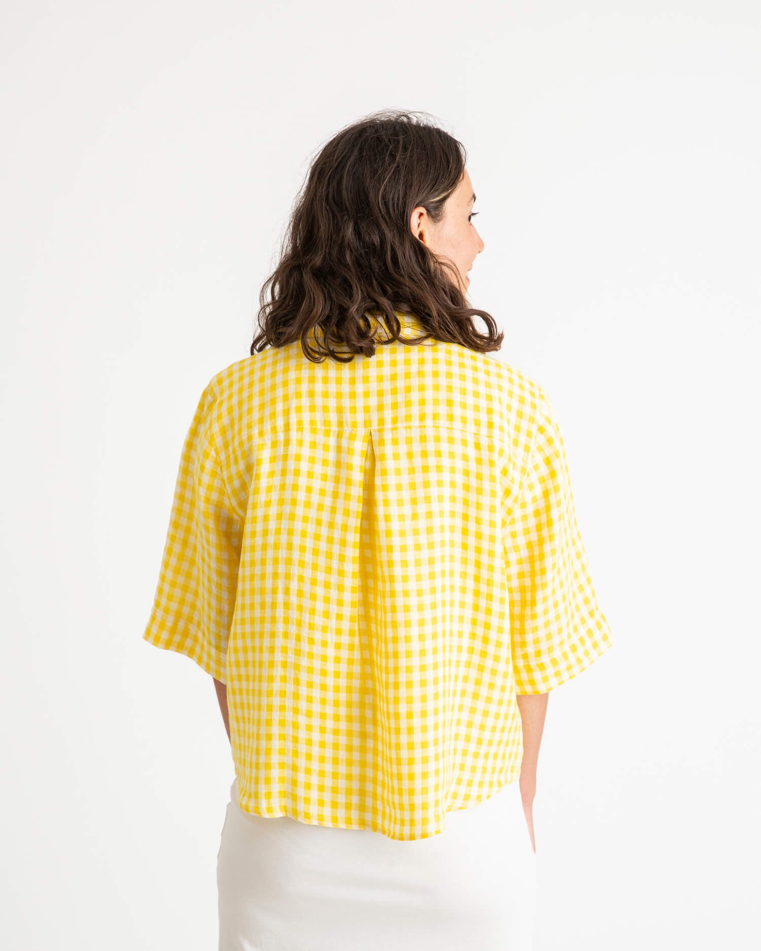 Collared Blouse yellow gingham | Matona