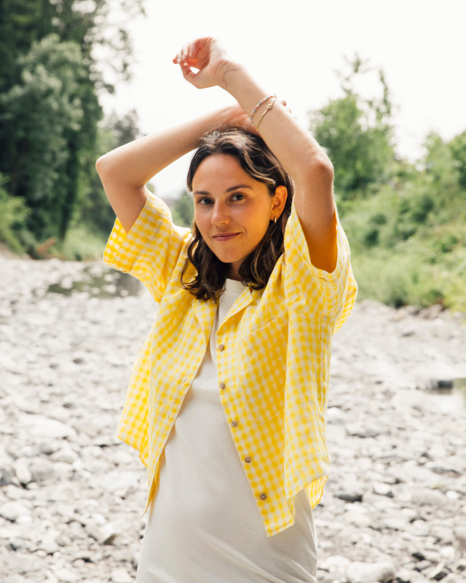 Collared Blouse yellow gingham | Matona