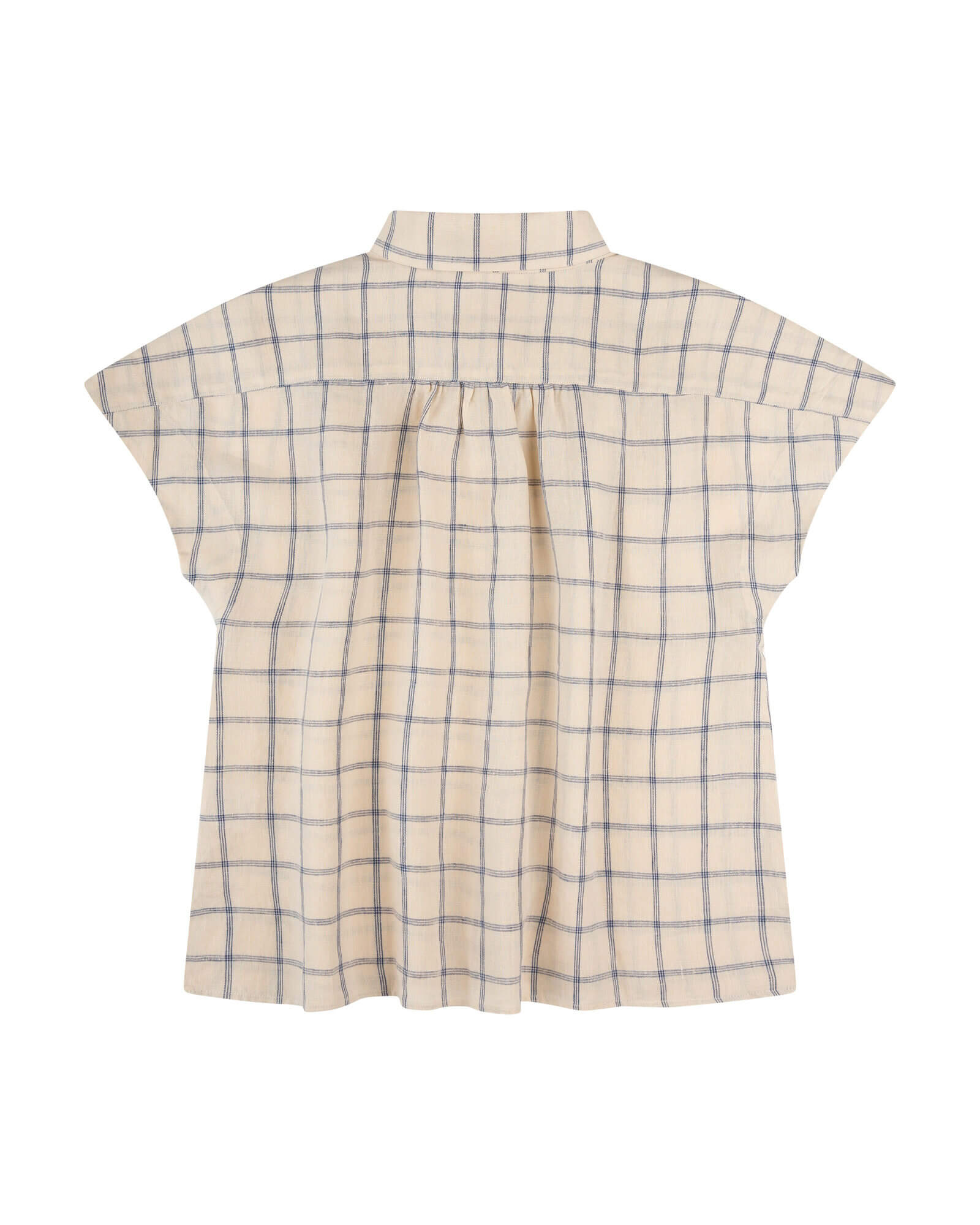 Linen Blouse blue net