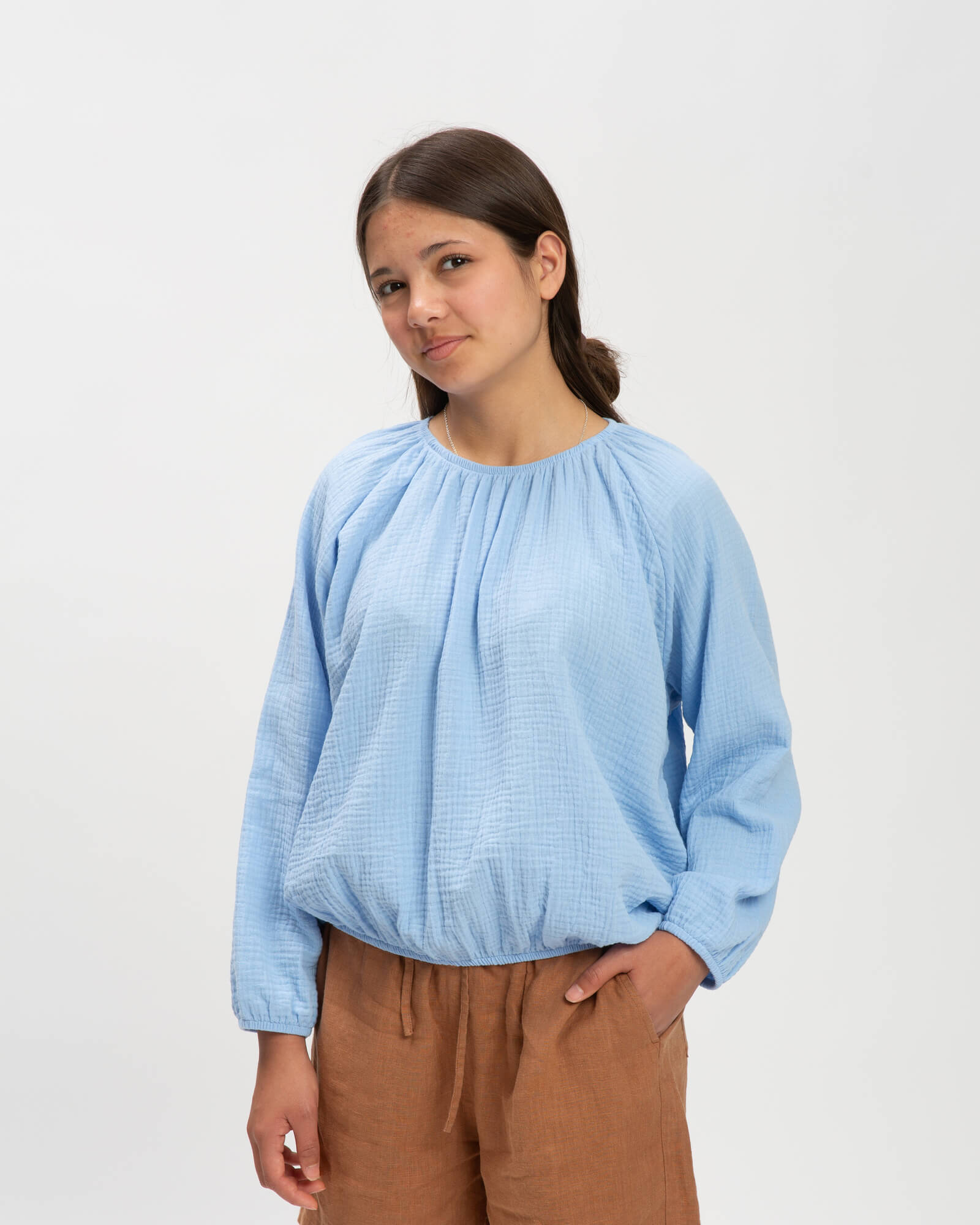 Balloon Blouse powder blue