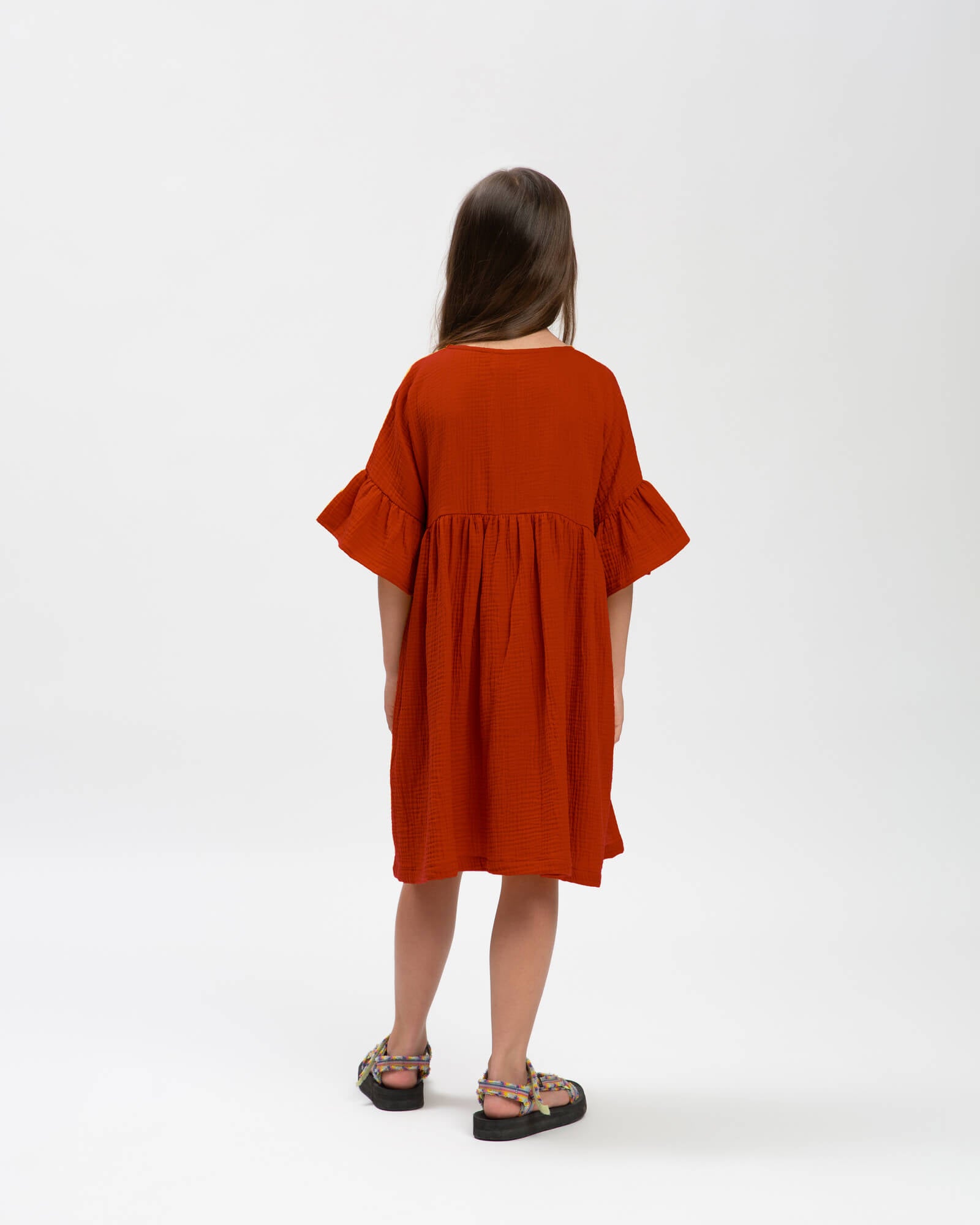 Volant Dress brick