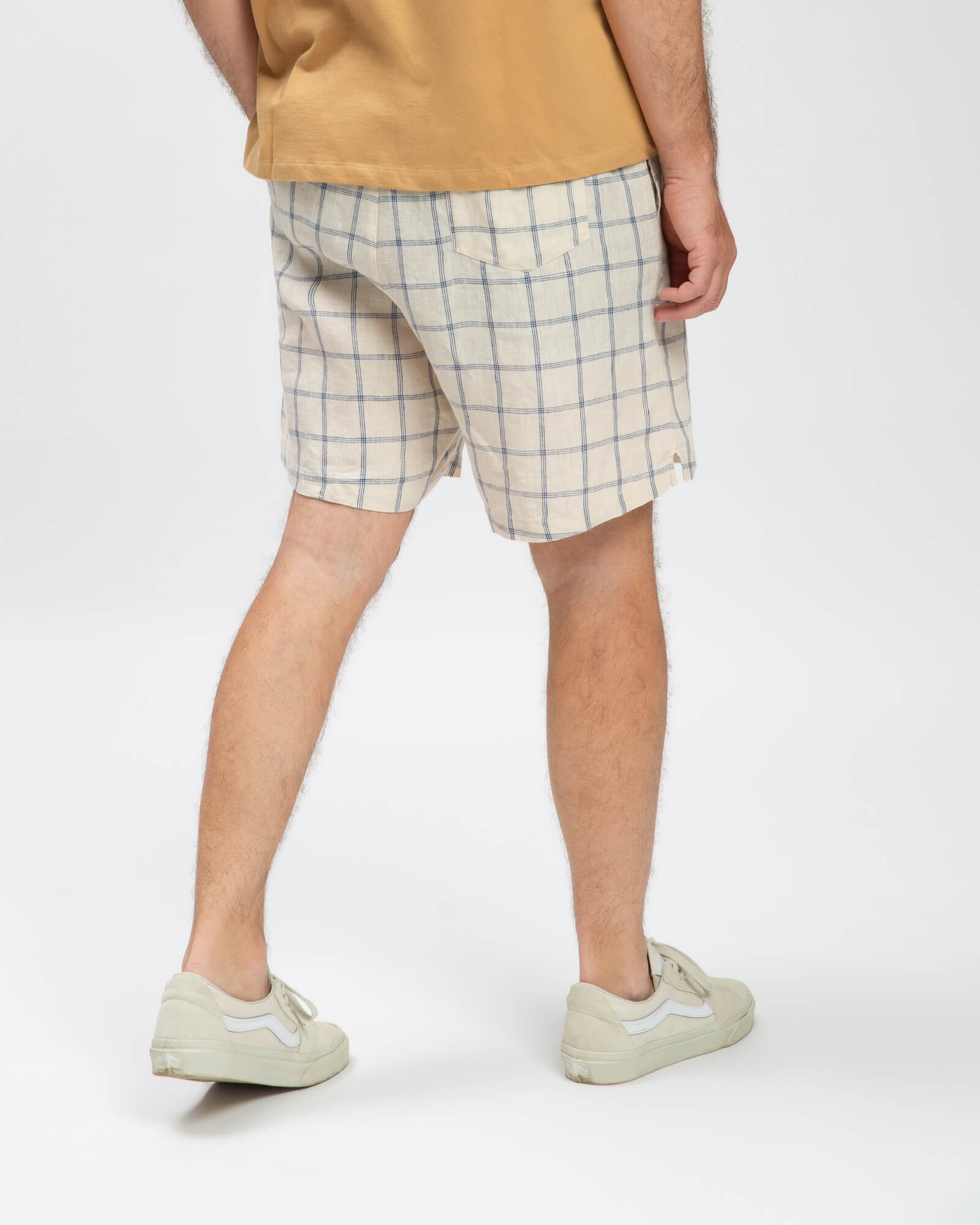 Linen Shorts blue net