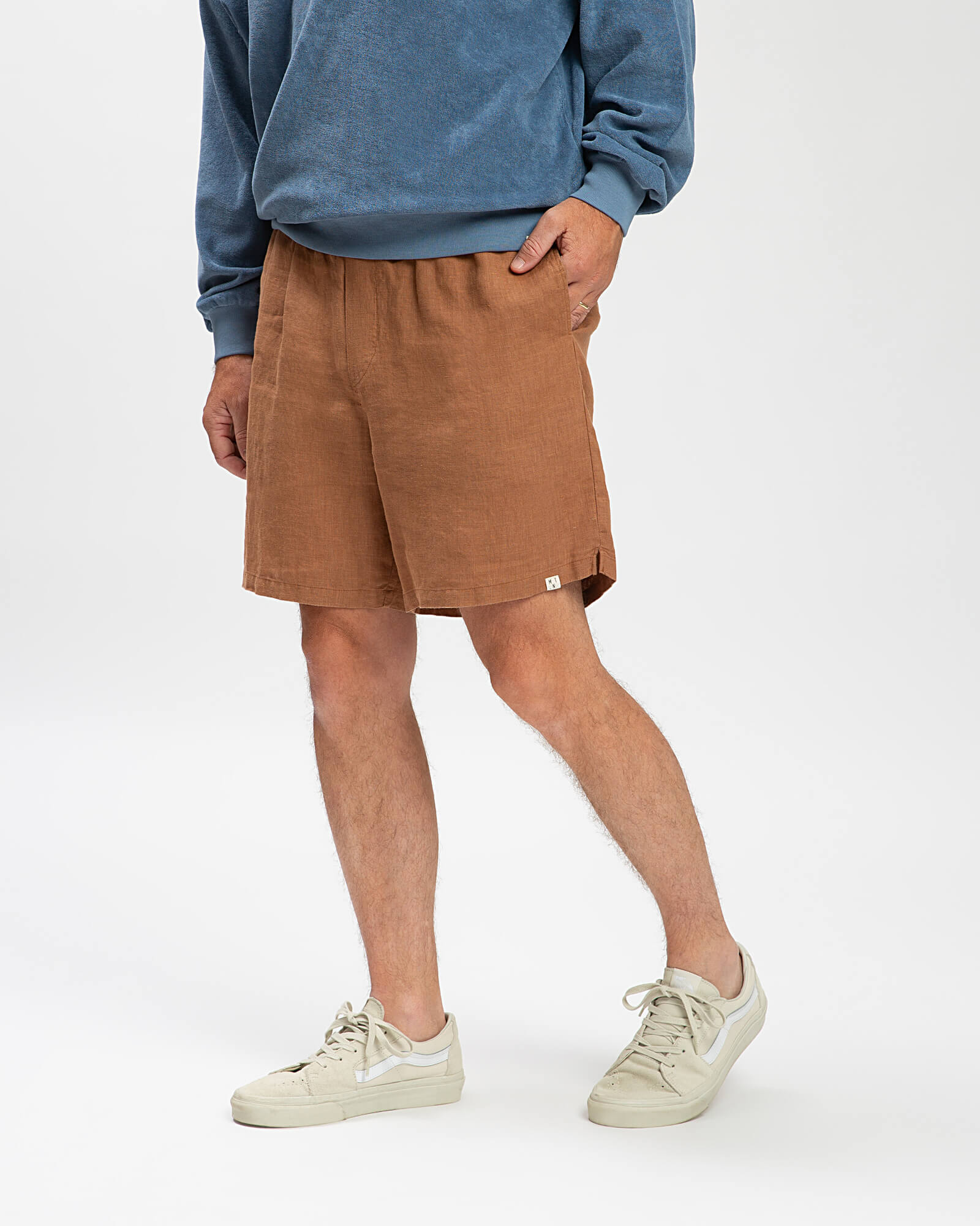 Linen Shorts coffee