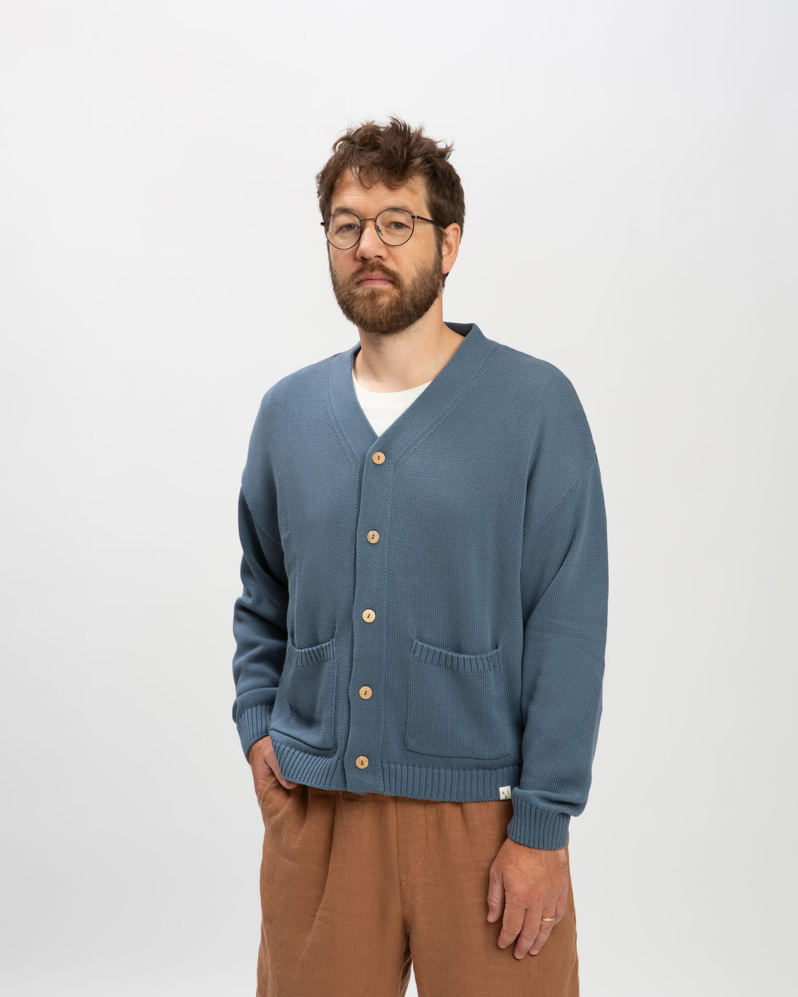 Relaxed Cardigan seal blue