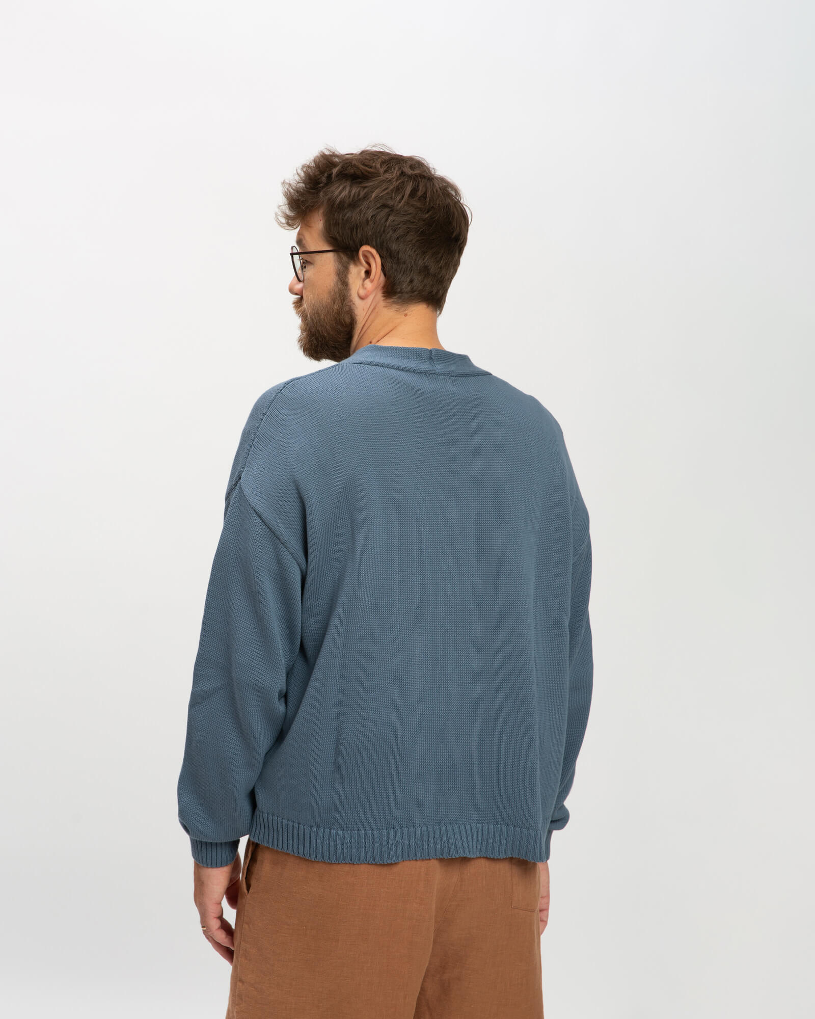 Relaxed Cardigan seal blue