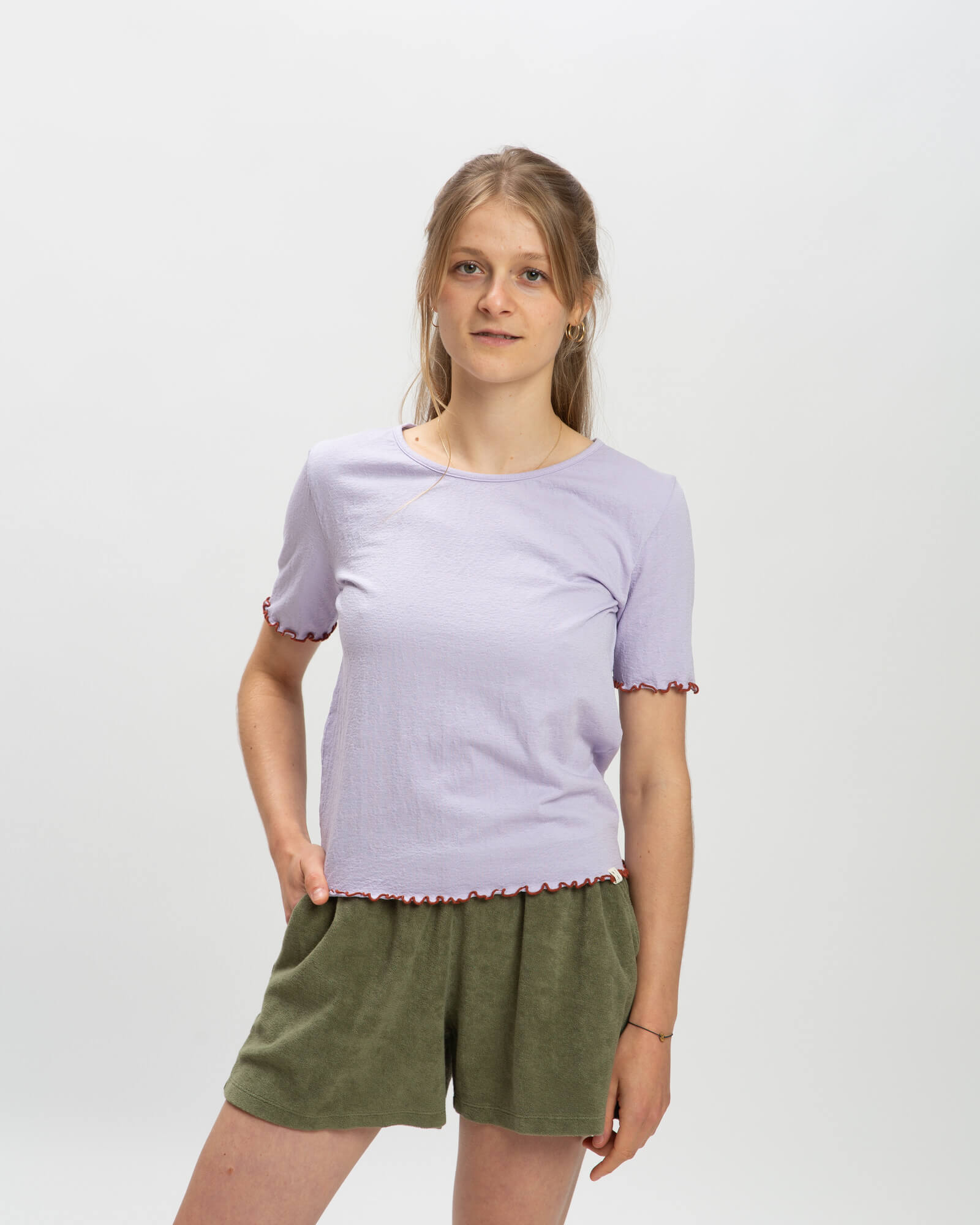 Curly T-Shirt viola