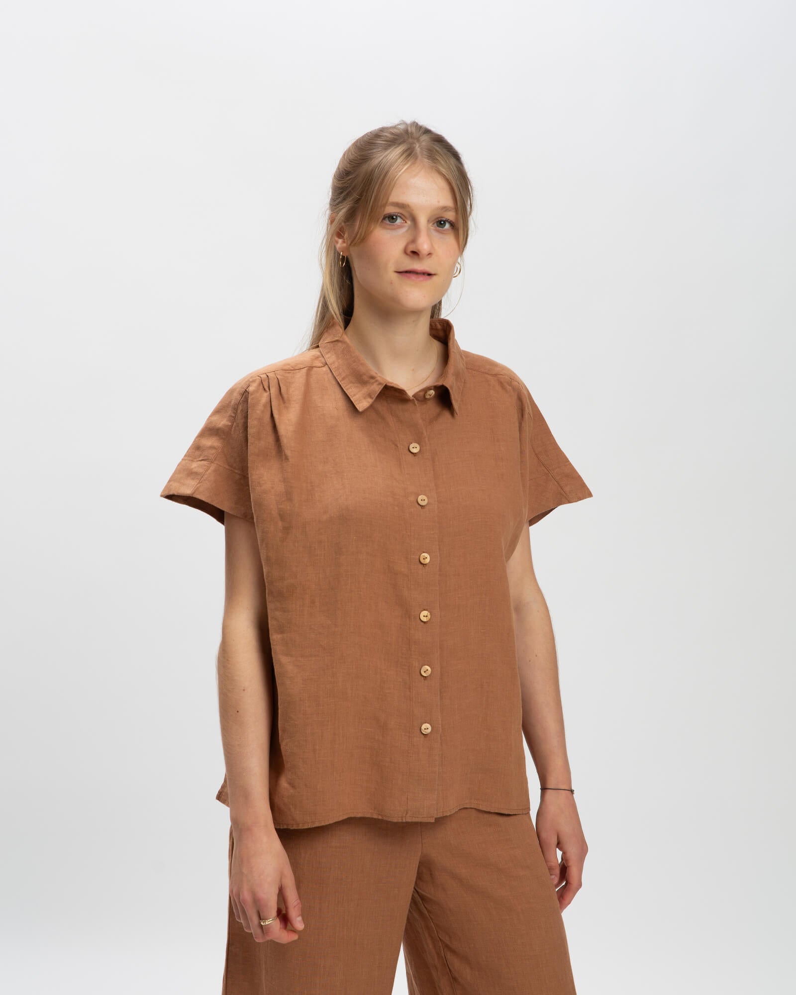 Linen Blouse coffee