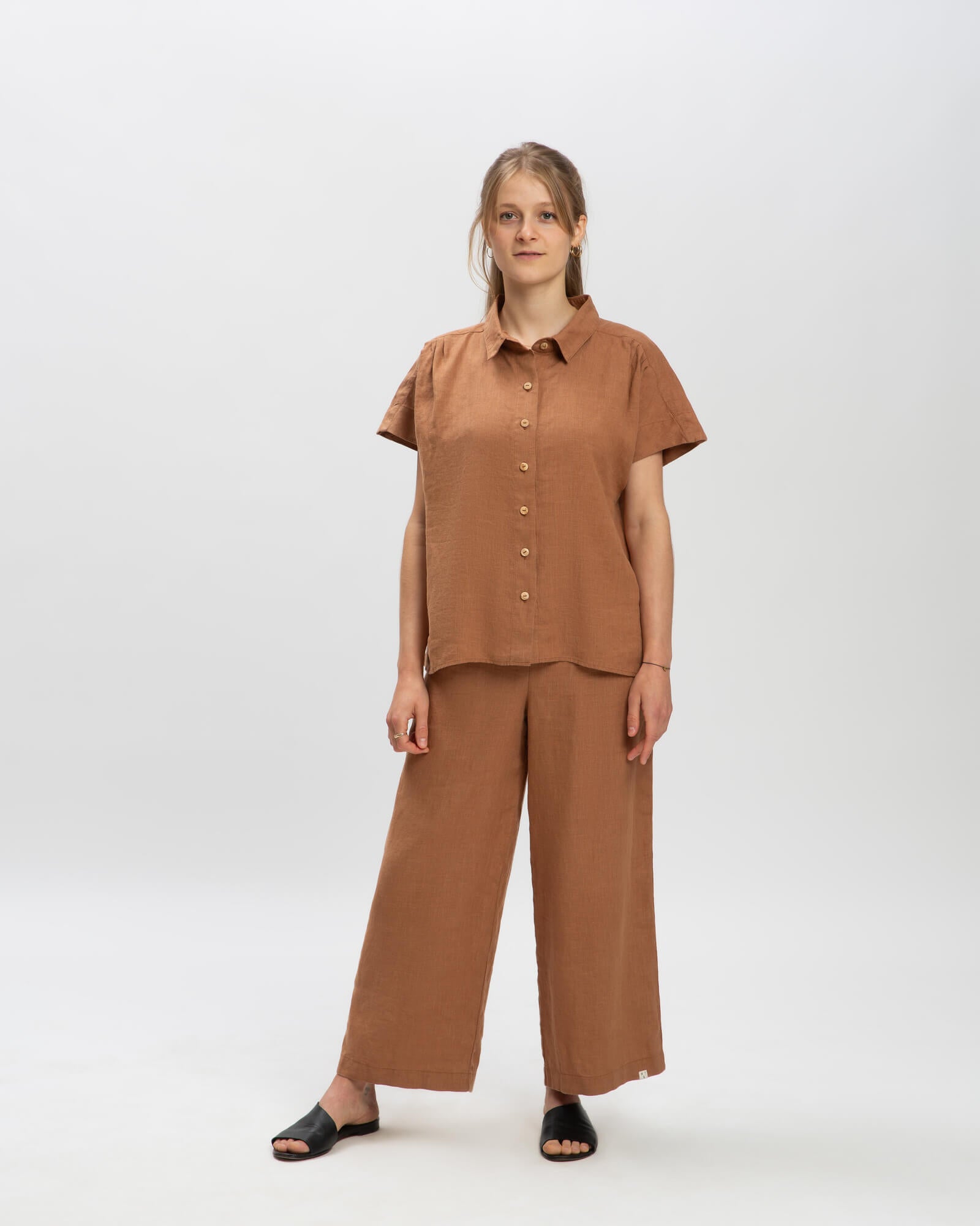 Linen Blouse coffee