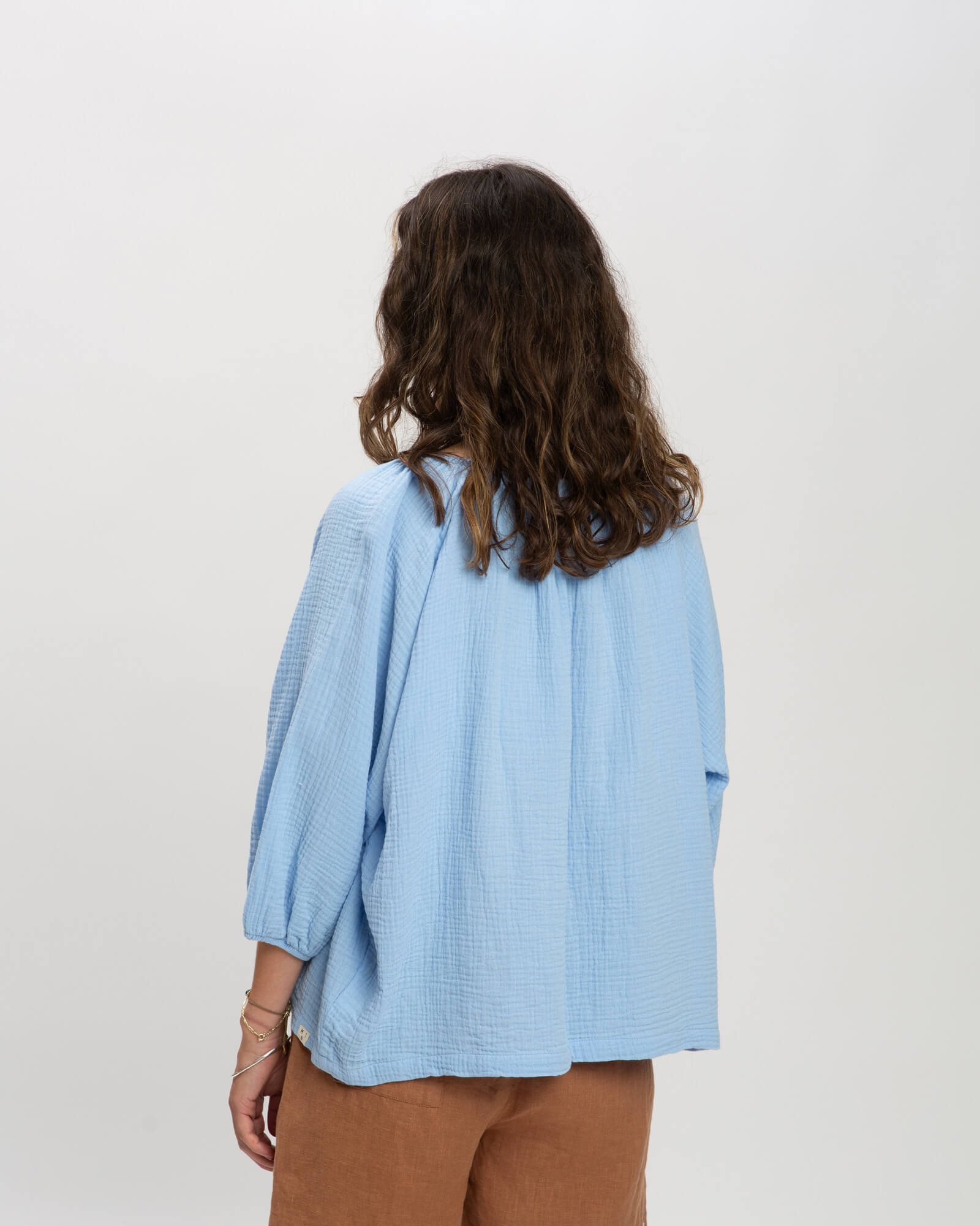 Muslin Blouse powder blue