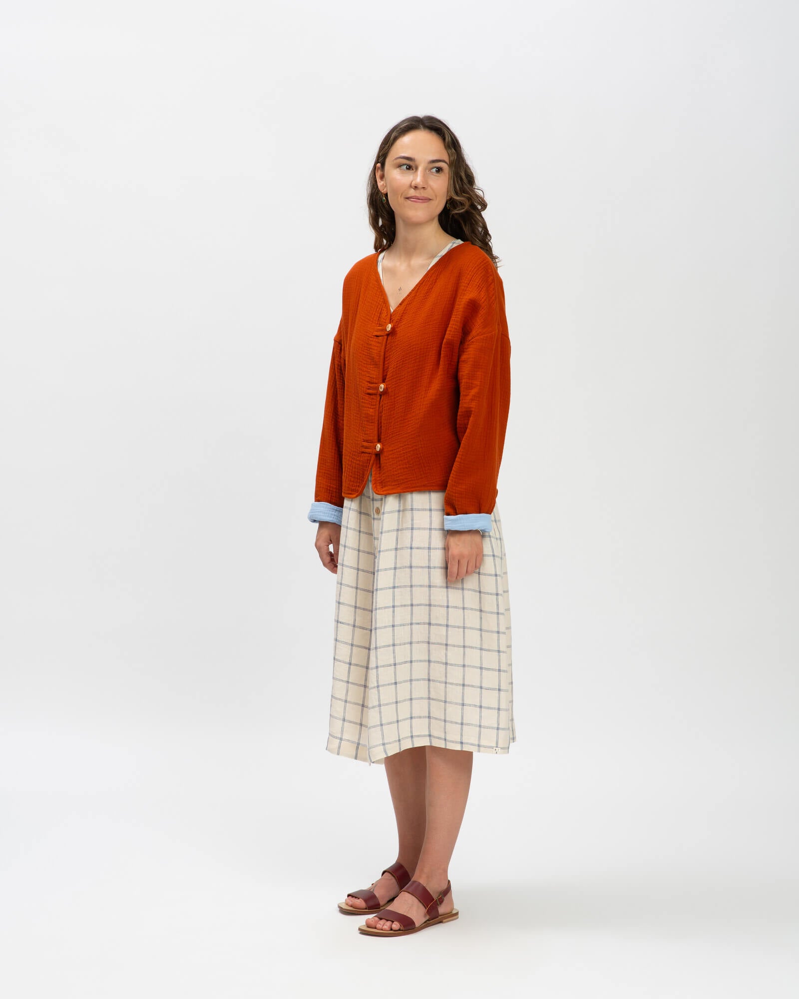 Reversible Muslin Jacket brick