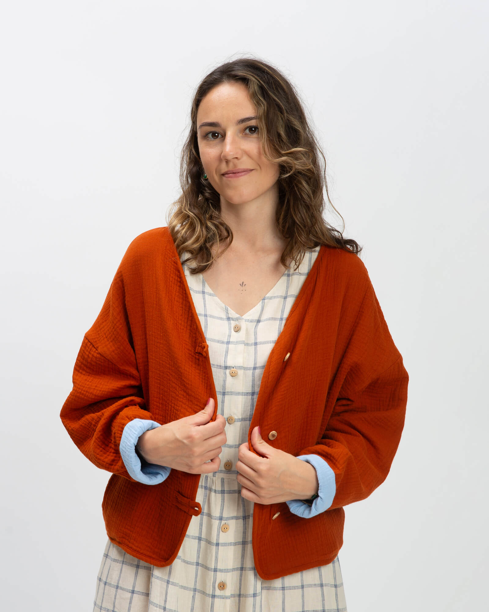 Reversible Muslin Jacket brick