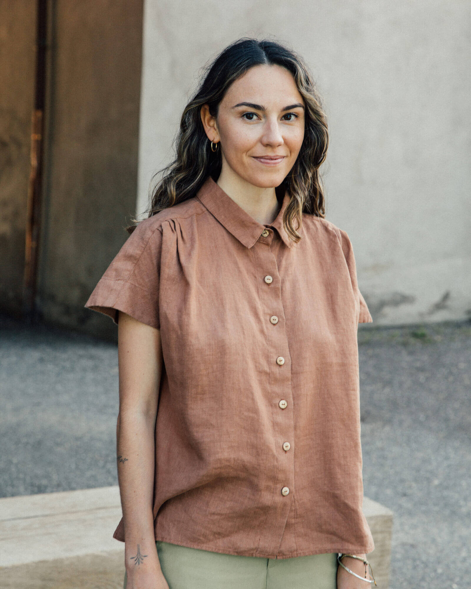 Linen Blouse coffee