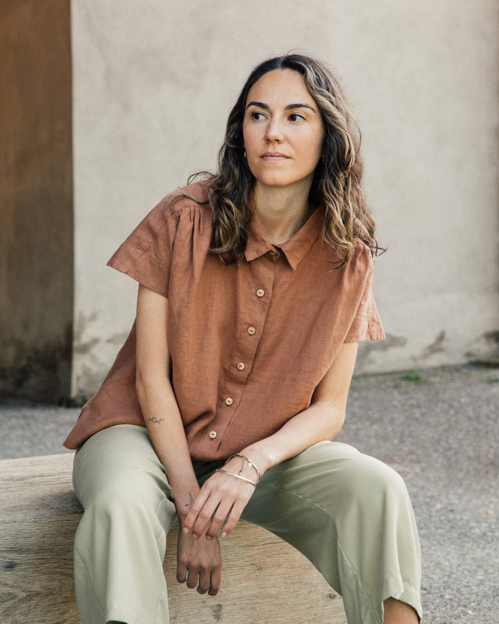 Linen Blouse rose