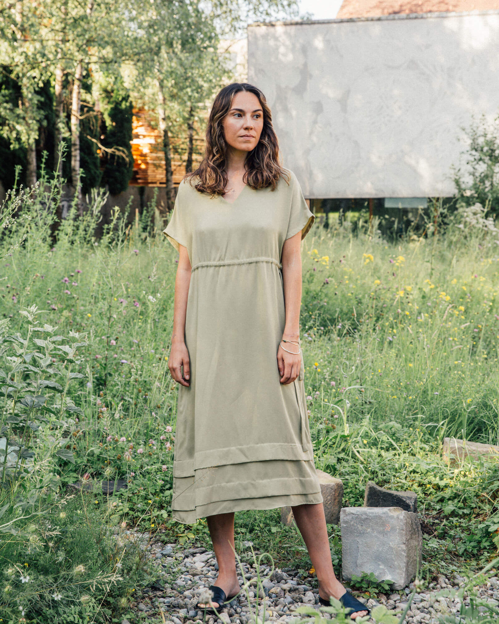 Tencel Dress slate green